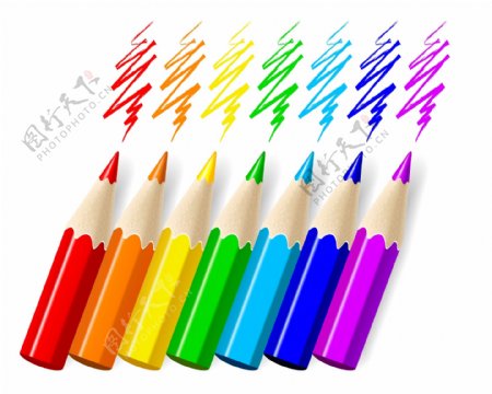彩色铅笔系列矢量素材