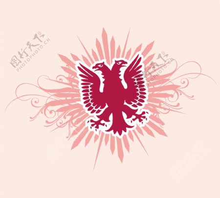 印花矢量图徽章标记色彩枚红色粉红色免费素材