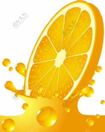 载体材料的动态橙汁饮料瓶