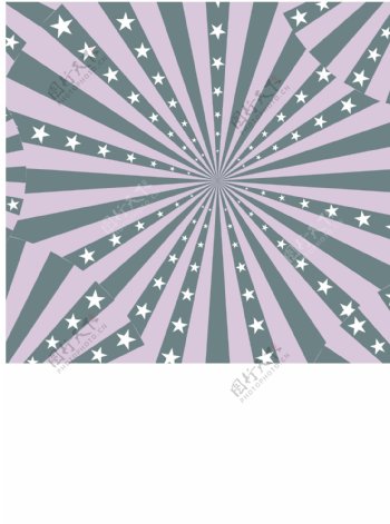 印花矢量图色彩紫色墨绿色五角星免费素材