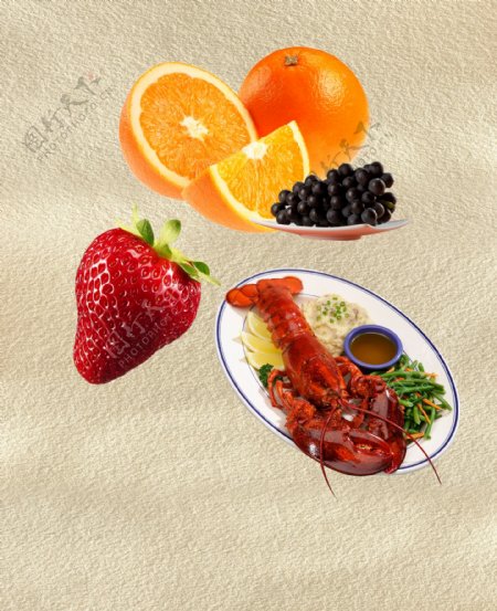 水果龙虾图片