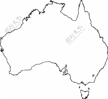 澳大利亚地图剪贴画2