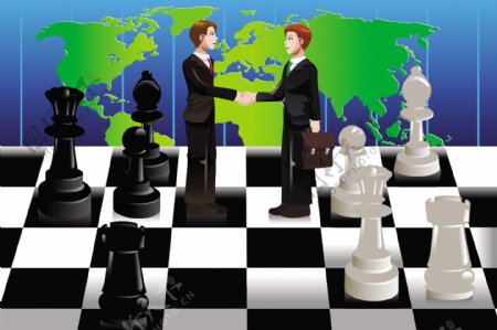 国际象棋商务人物图片