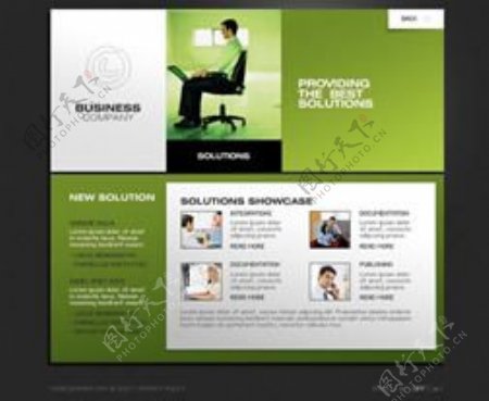 大型商业公司网站欧美全flash网页模板