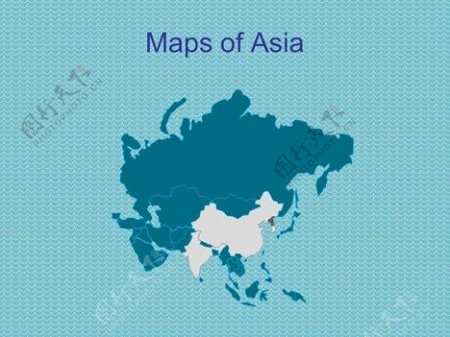 亚洲地图模板