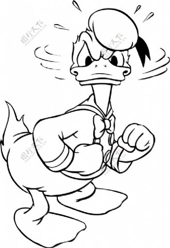 印花矢量图卡通动物唐老鸭可爱卡通迪士尼免费素材