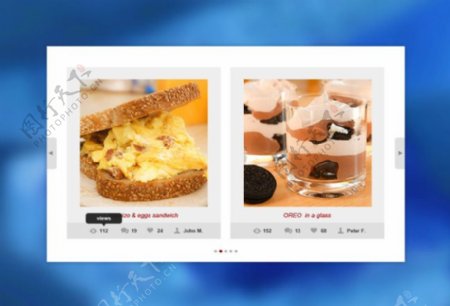 食品网站UI界面素材