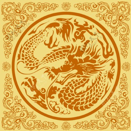 古典中国龙纹矢量素材