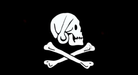 海盗旗骨和颅骨矢量图像