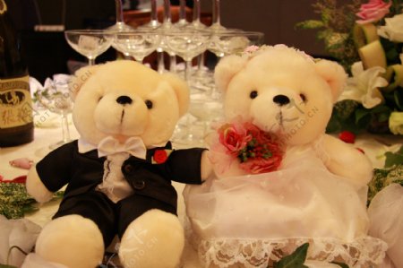婚礼玩具小熊图片
