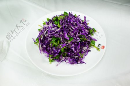 酸辣紫包菜图片