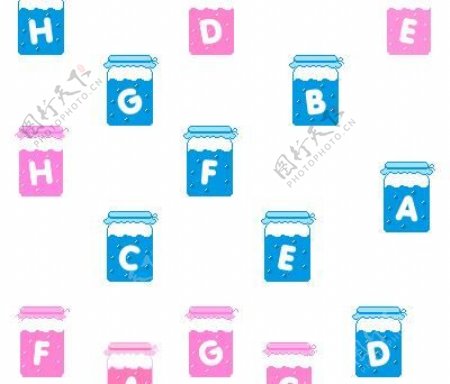糖罐字母圖標粉色藍色图片