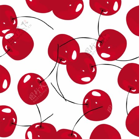红樱桃矢量背景图设计