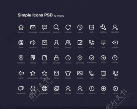 icon小图标PSD素材