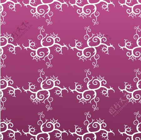 紫色背景花纹印花图案