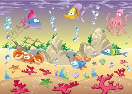 05的海洋动物矢量卡通