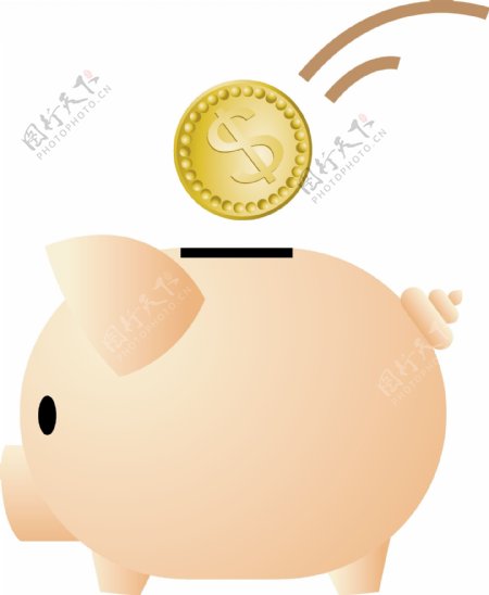 可爱小财猪存钱罐韩国EPS矢量图22