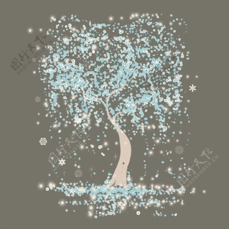 印花矢量图T恤图案植物树生活元素免费素材