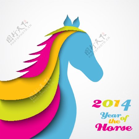 2014匹马的创意设计矢量图09