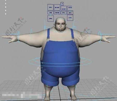 摔跤胖子模型
