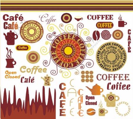 咖啡矢量图形的艺术
