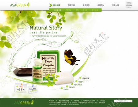 绿色网页设计cad网页模板