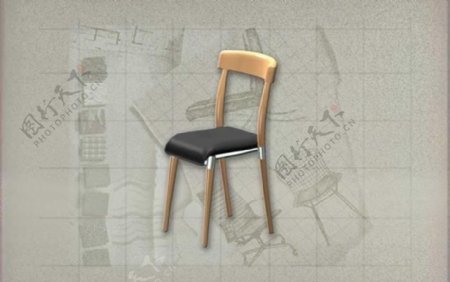 酒店风格家具椅子B0513D模型