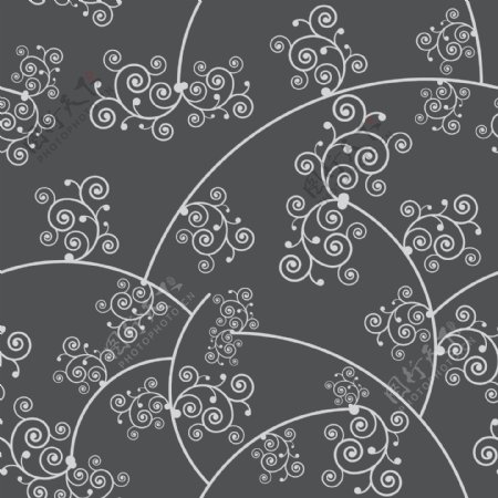 典雅植物花纹纹样矢量素材
