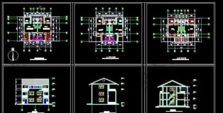 三层简洁实用型小别墅设计方案图