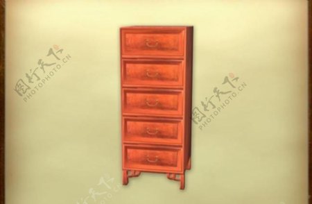 中国古典家具柜子0123D模型