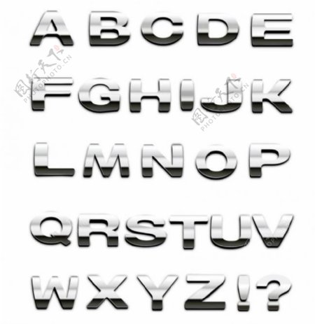 金属字母图片