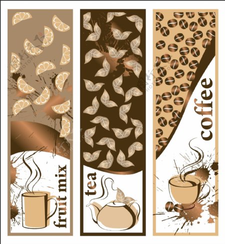 欧式咖啡展板花纹图片