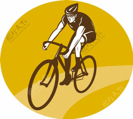 骑自行车的人骑着自行车赛车