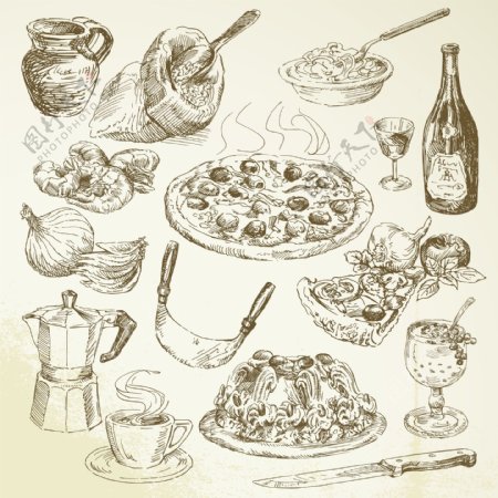 手绘食物图片