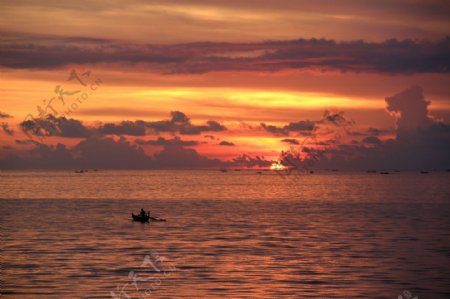 巴厘岛的夕阳