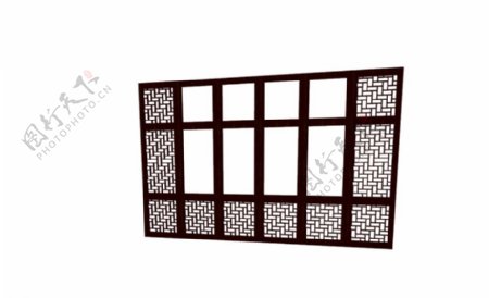 中式花窗模型图片