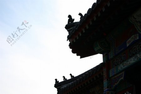 北京鼓楼剪影图片