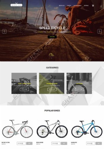 自行车网站模板