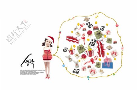 韩国圣诞节商业活动PSD分层