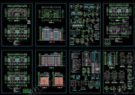 东方塞纳住宅建筑cad施工图