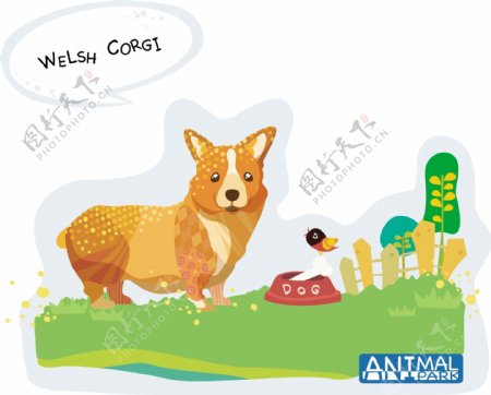 韩国可爱动物乐园插画20