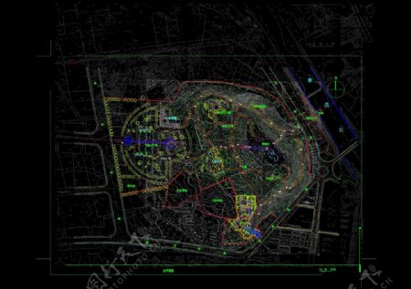 园林总图cad规划图纸
