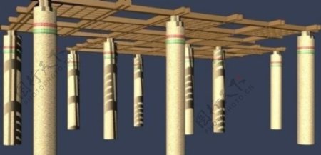 建筑max模型花架图片