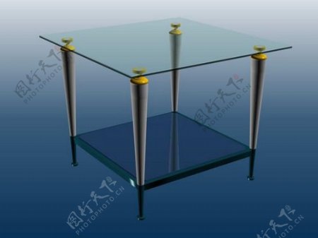 玻璃桌3d模型桌子效果图5