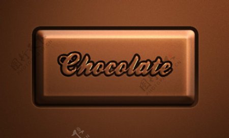 真棒巧克力的文字效果