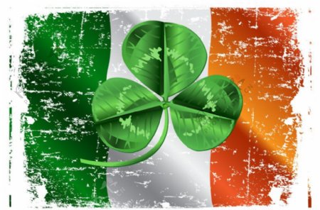 爱尔兰国旗插画矢量素材