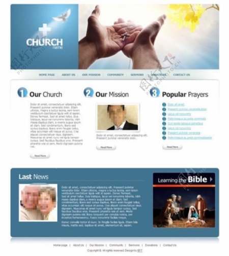 教堂CSS网页模板