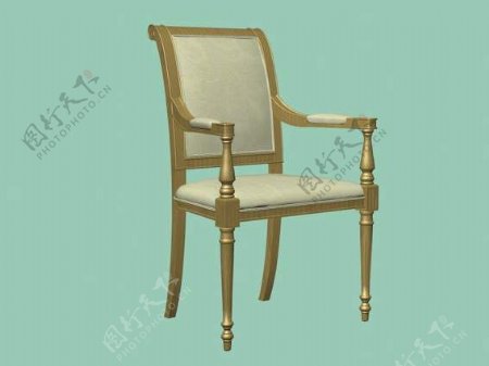欧式椅子3d模型家具效果图3