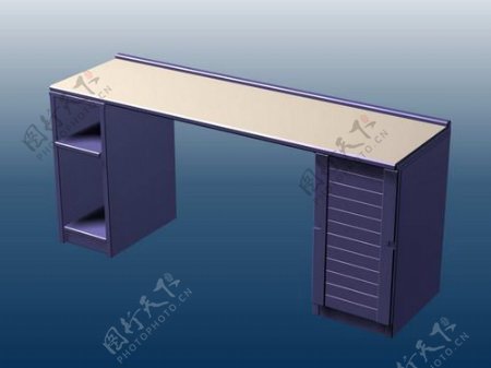 办公桌3d模型桌子3d模型2