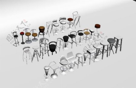 欧式椅子3d模型家具效果图114
